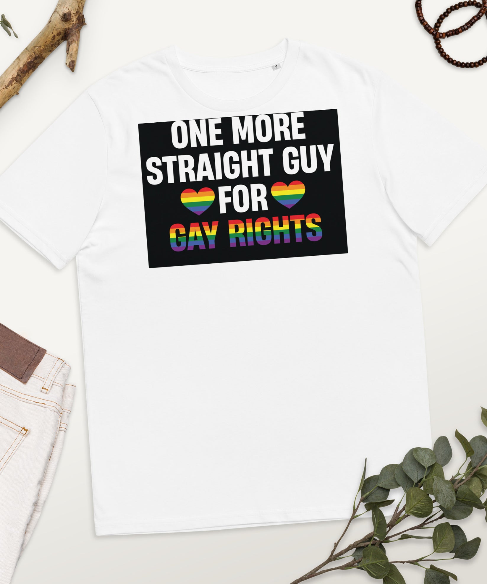 One more straight guy for gay rights - Unisex organic cotton t-shirt